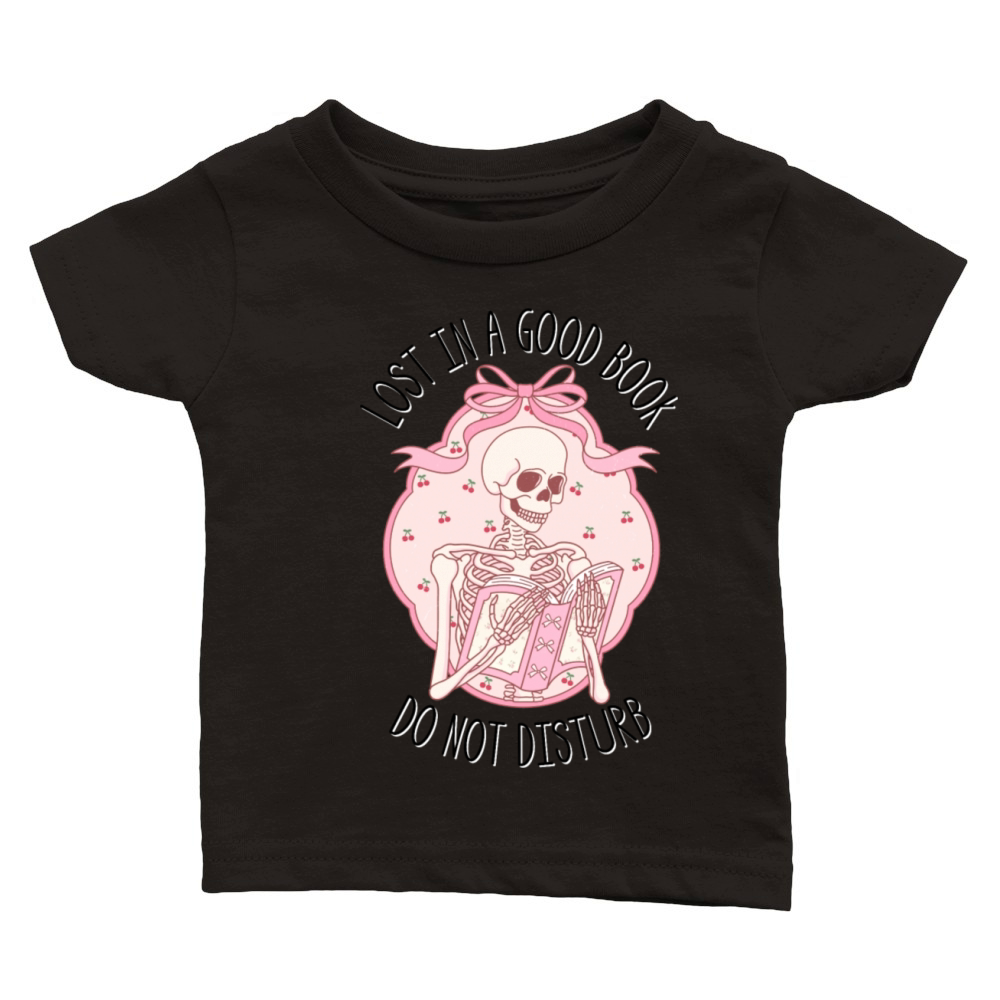 Lost in a Good Book Do Not Disturb Halloween Fall Classic Baby Crewneck T-shirt