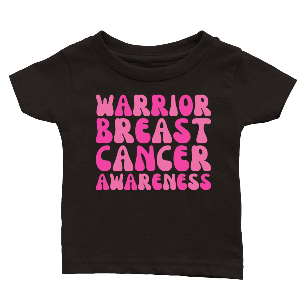 Pink Warrior Breast Cancer Awareness Classic Baby Crewneck T-shirt