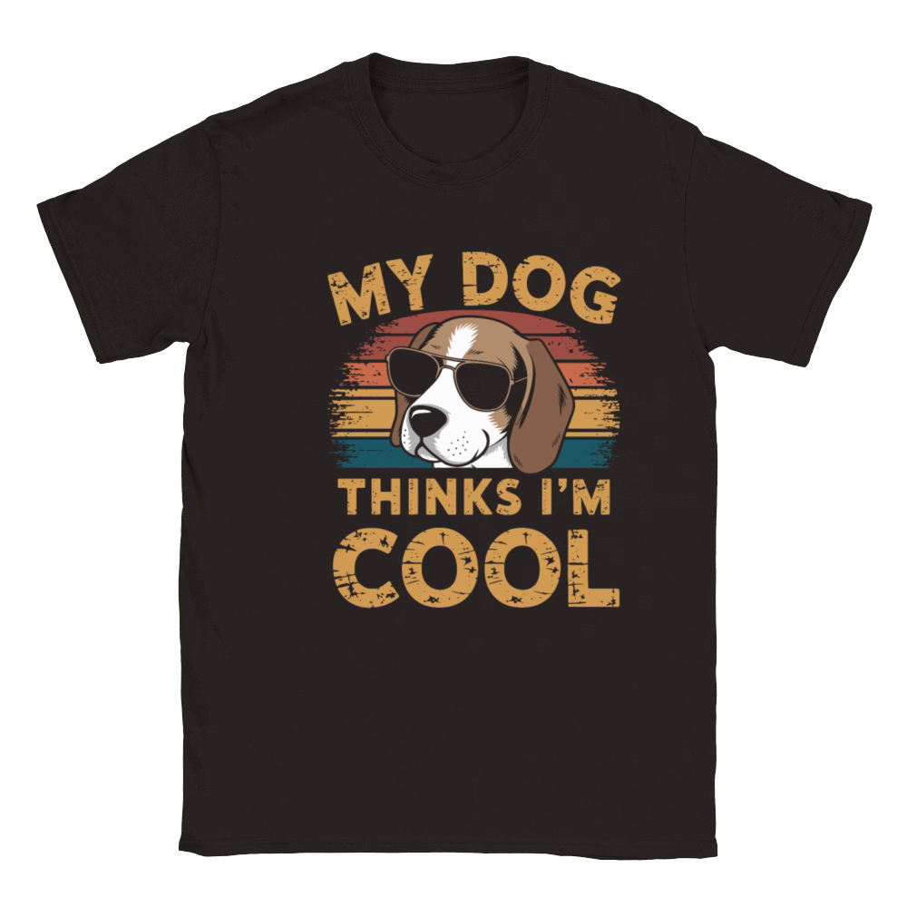 Beagle My Dog Thinks Im Cool Classic Kids Crewneck T-shirt