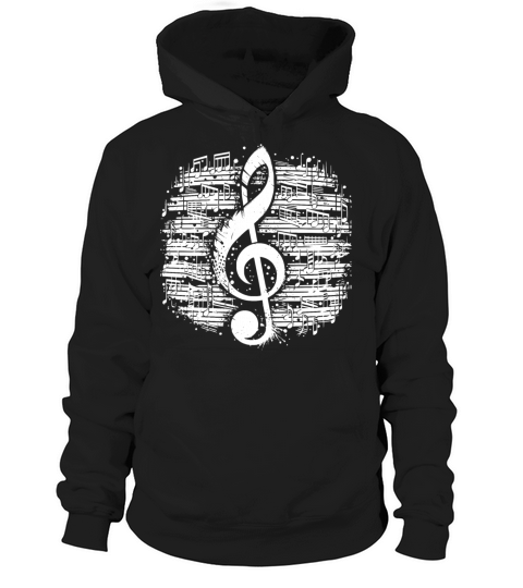 Music Clef Vintage Sheet Music Style Hoodie Unisex