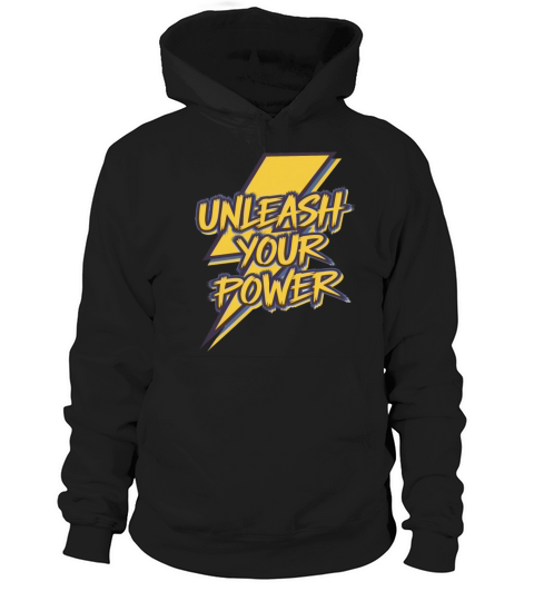 Unleash Your Power Motivational Lightning Bolt Hoodie Unisex