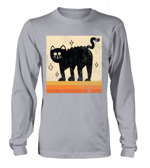 Vintage Style Retro Cat Long sleeved Unisex