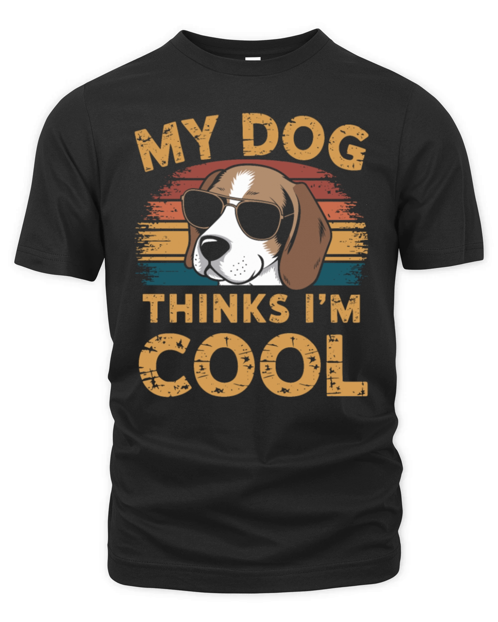 Beagle My Dog Thinks Im Cool Organic Unisex T-shirt