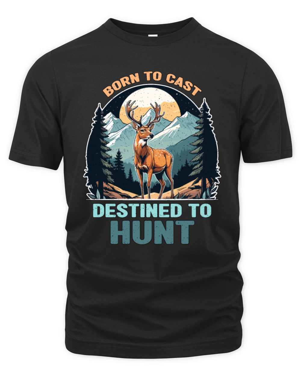 Fishing And Hunting Born To Cast Destined Outdoors Organic Unisex T-shirt