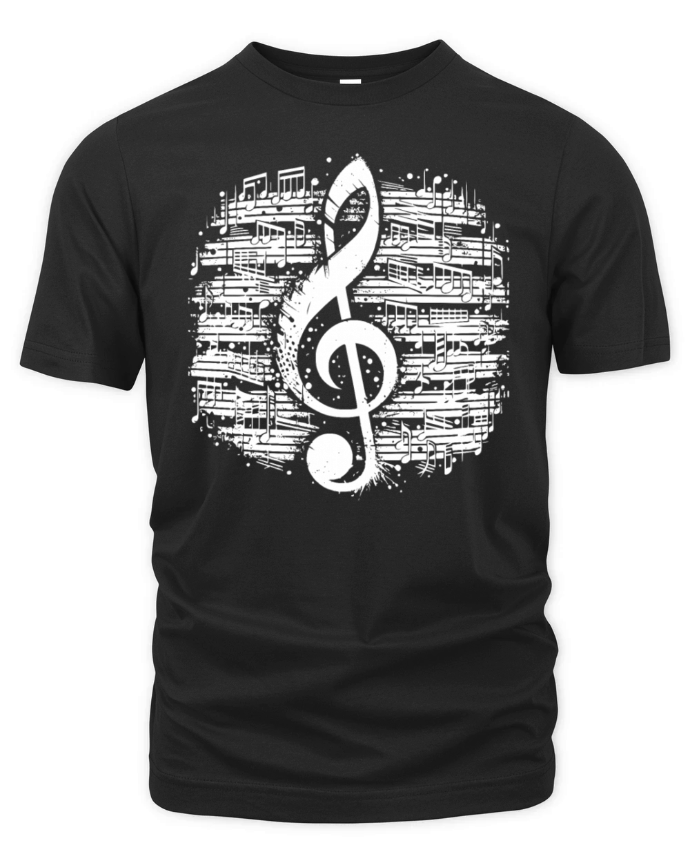 Music Clef Vintage Sheet Music Style Organic Unisex T-shirt