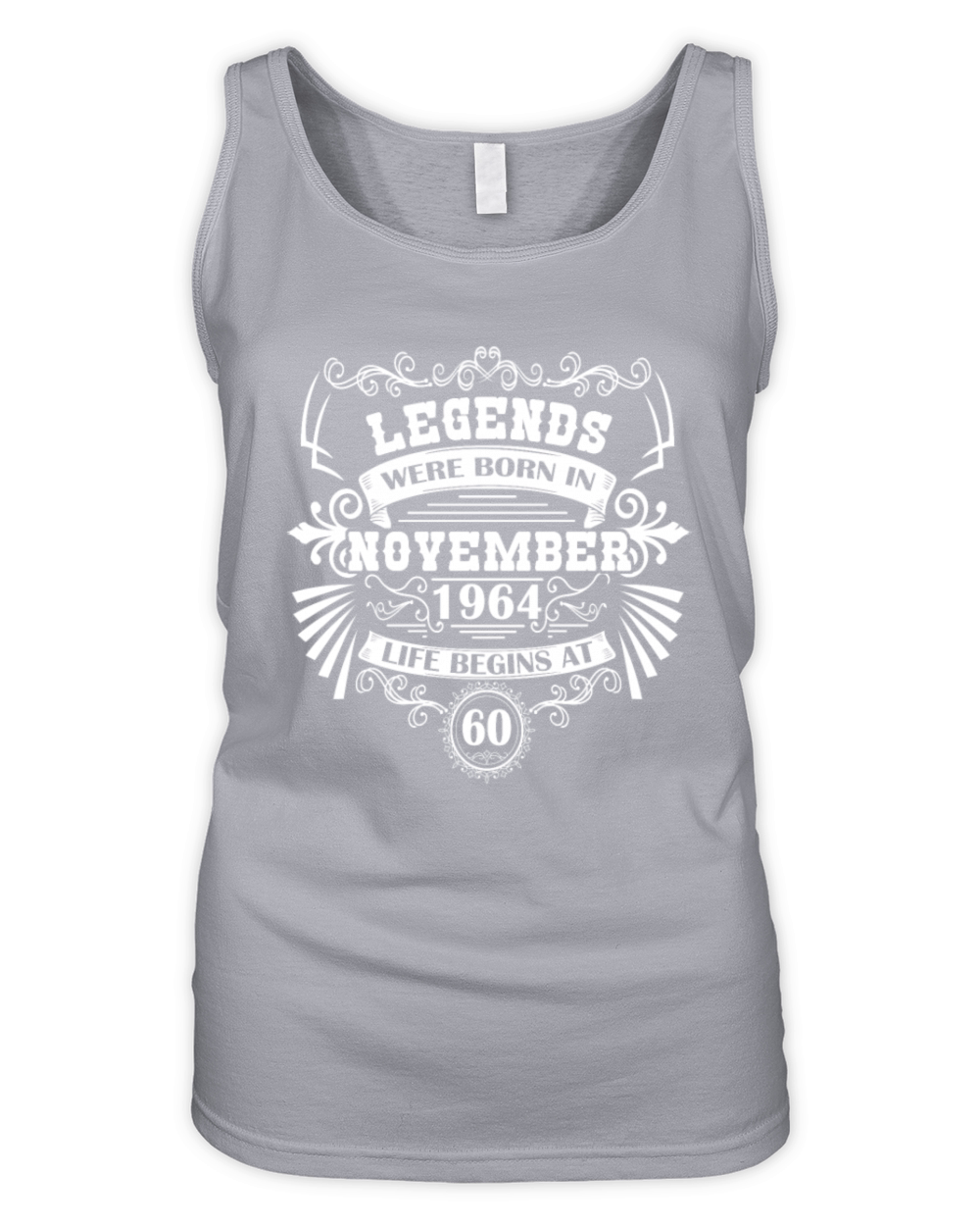 60th birthday legends born 1964 november vintage Organic Women's Tank Top