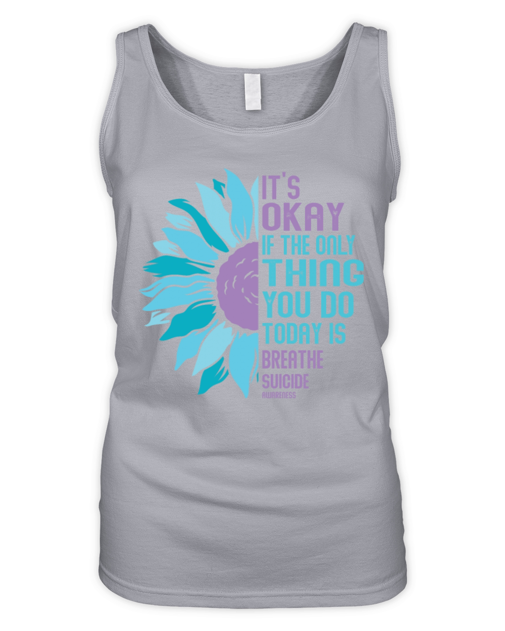 Mental Health Warrior Purple and Teal Organic Women's Tank Top