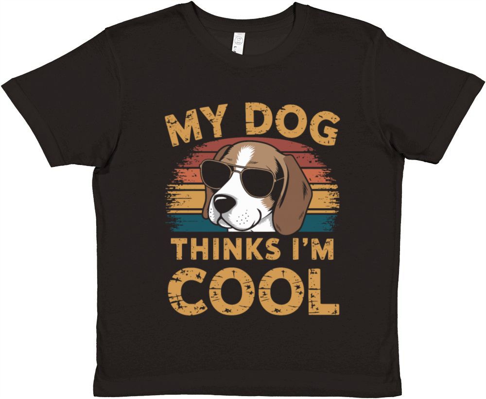 Beagle My Dog Thinks Im Cool Premium Kids Crewneck T-shirt