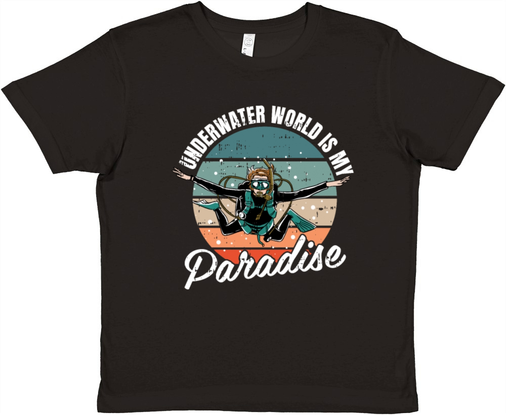 Underwater World Is My Paradise Premium Kids Crewneck T-shirt