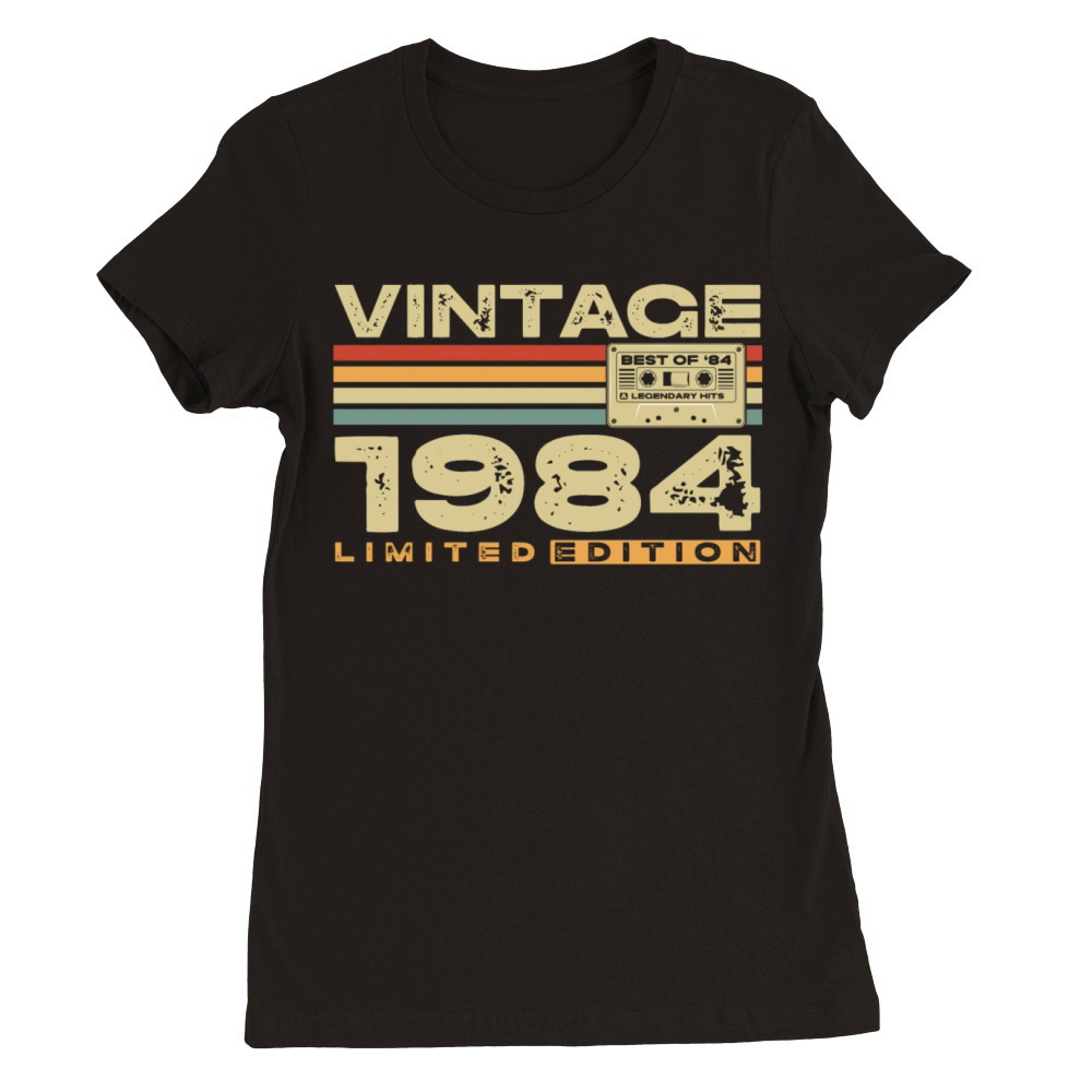 1984 Vintage Retro 40th Birthday Premium Womens Crewneck T-shirt