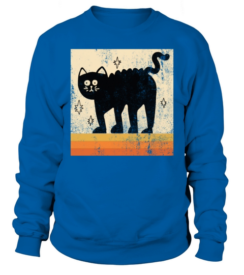 Vintage Style Retro Cat Sweatshirt Unisex