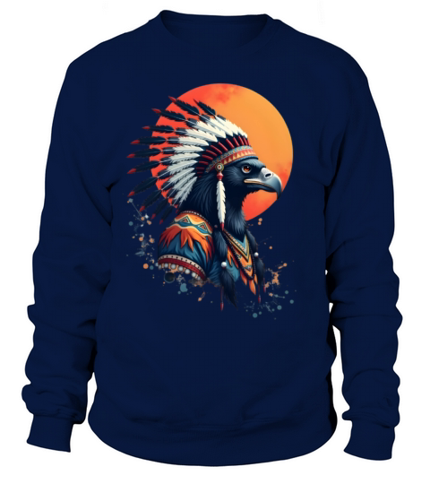 Wind Feather Native American Illustration Sweatshirt Unisex