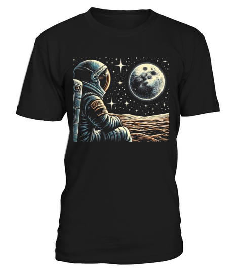Retro astronaut watching stars space adventure 2 T-Shirt Unisex