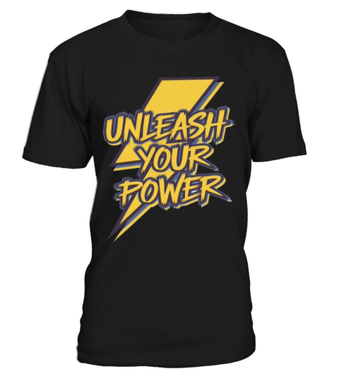 Unleash Your Power Motivational Lightning Bolt T-Shirt Unisex