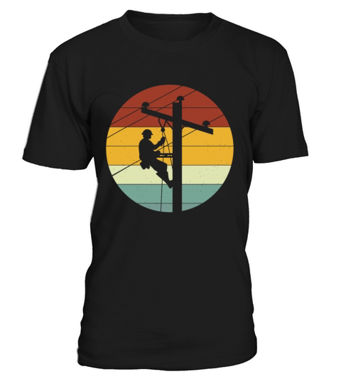 Vintage Distressed Lineman Power Pole Electricians T-Shirt Unisex