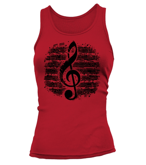 Music Clef Vintage Sheet Music Style Tank top Woman