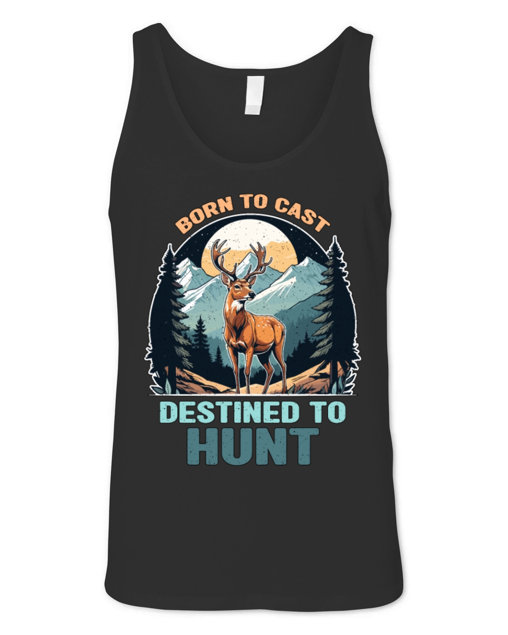 Fishing And Hunting Born To Cast Destined Outdoors Unisex Jersey Tank