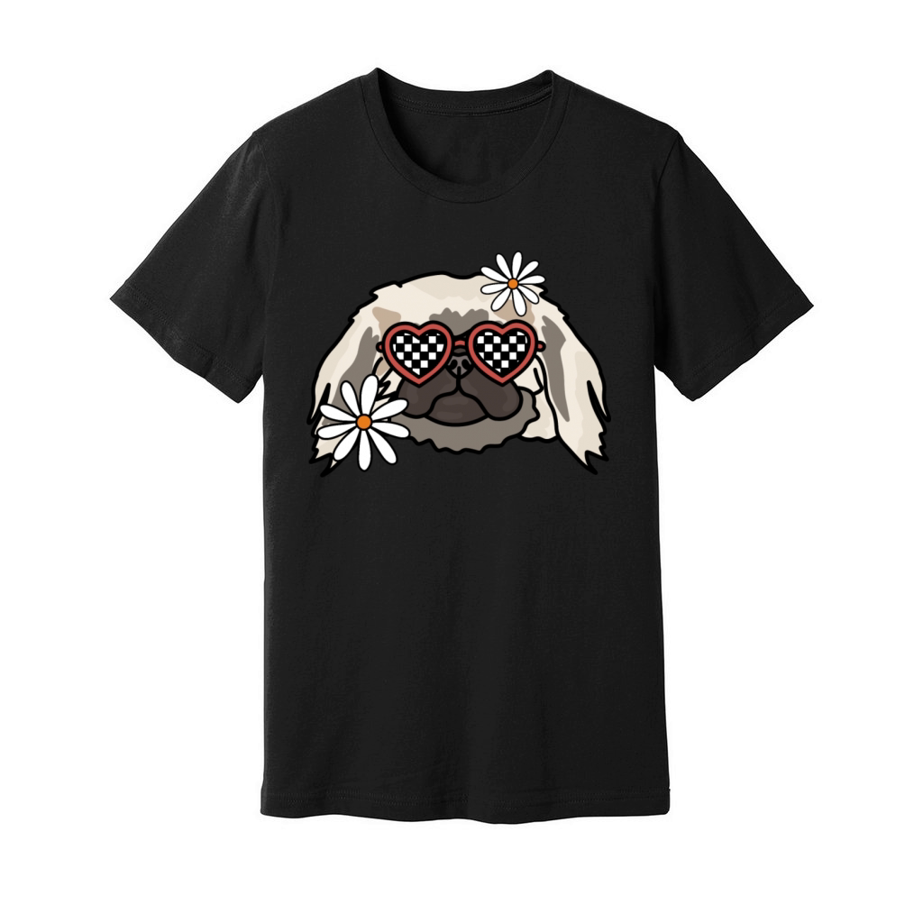 Pekingese Retro Dog Unisex Jersey Tee