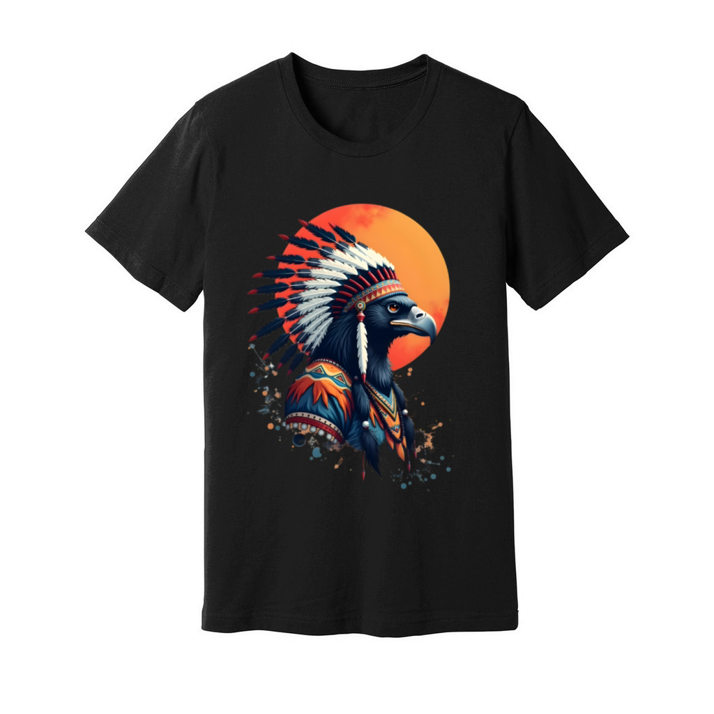 Wind Feather Native American Illustration Unisex Jersey Tee