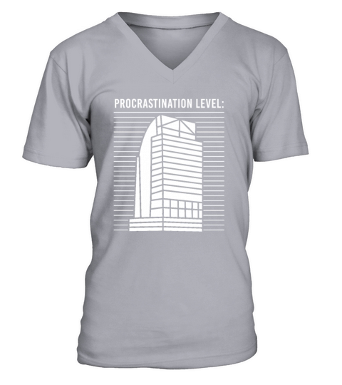 Eyesore Majesty Building I4 Procrastination Level V-Neck T-shirt