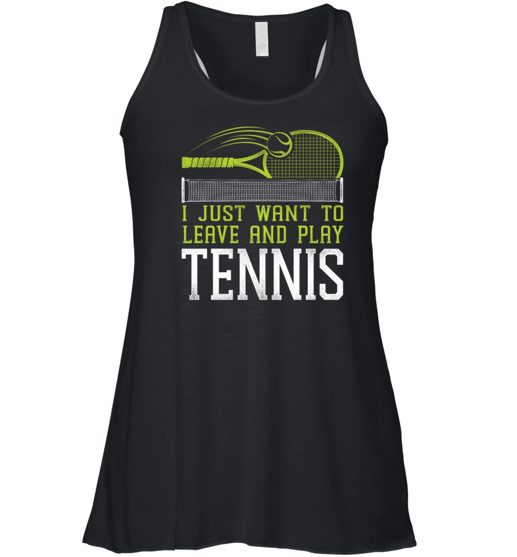 Funny Tennis Player Racket I Just Women's Flowy Tank Top
