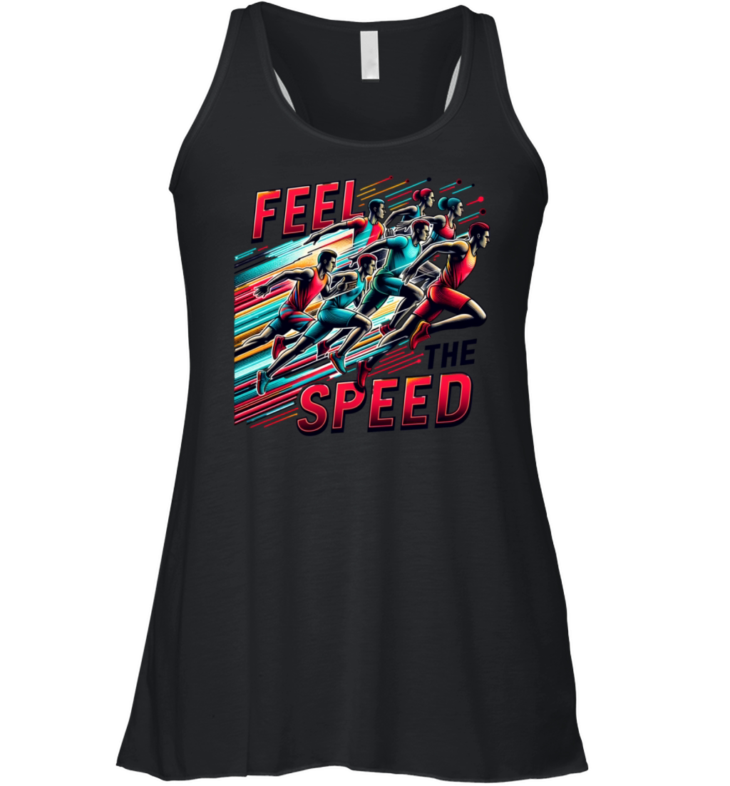 Minimalist Athlete Silhouettes Women's Flowy Tank Top