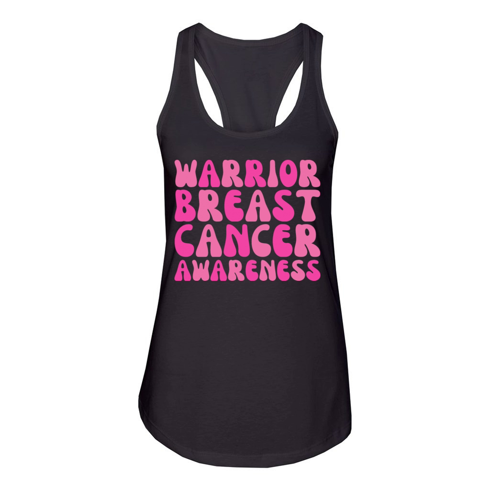 Pink Warrior Breast Cancer Awareness Women's Racerback Tank