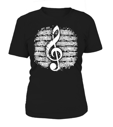 Music Clef Vintage Sheet Music Style Women's T-Shirt