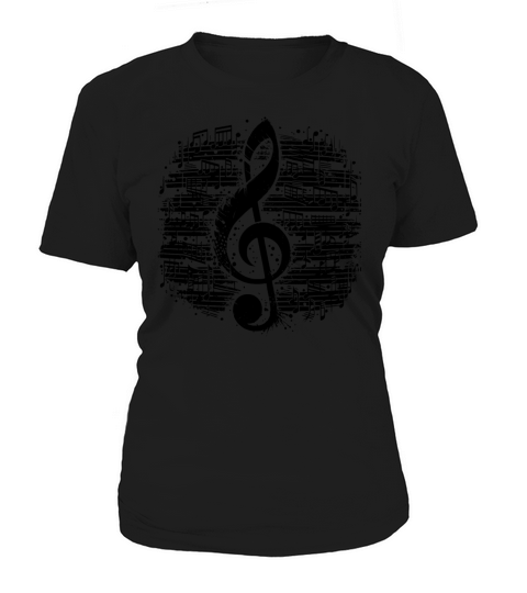 Music Clef Vintage Sheet Music Style Women's T-Shirt