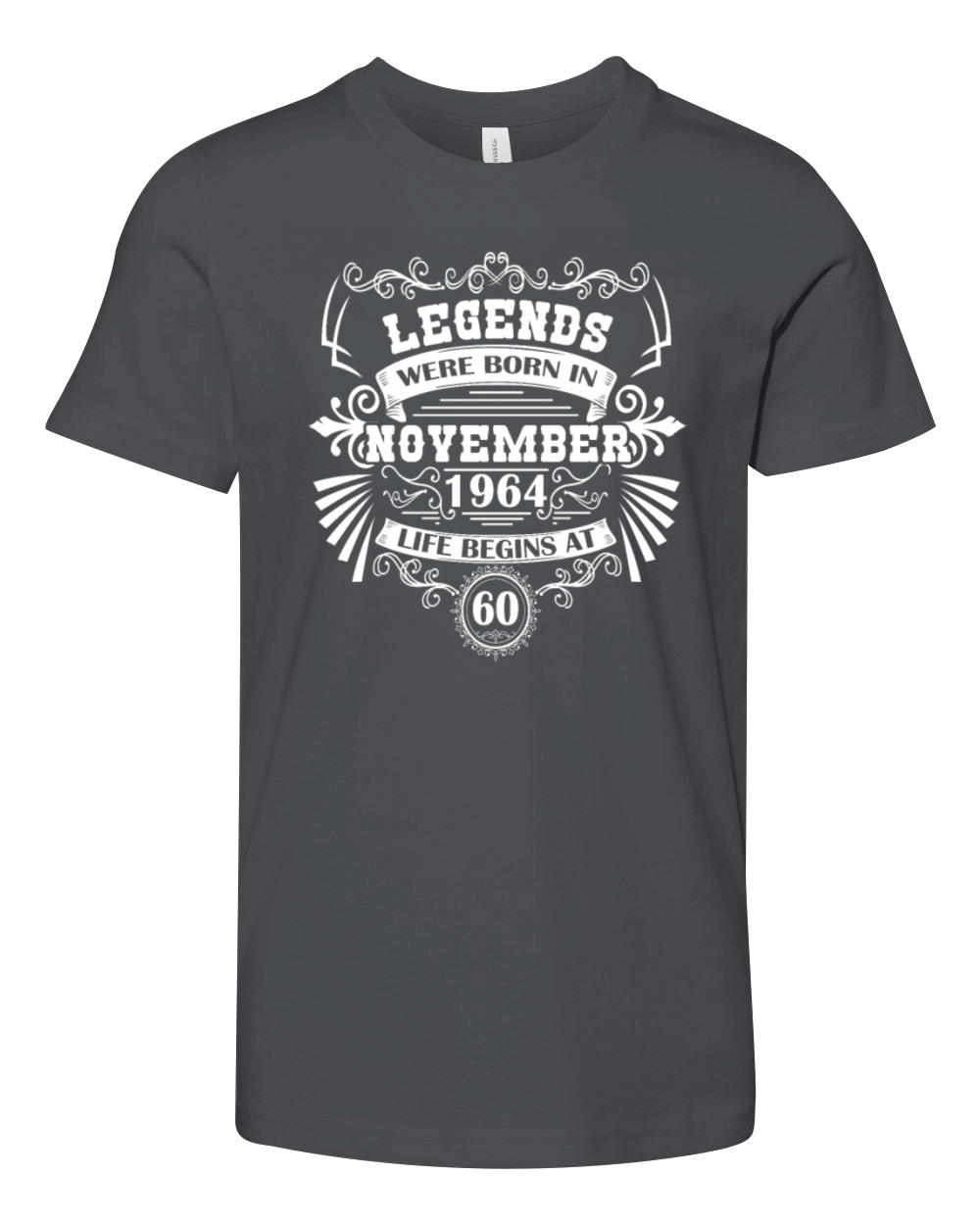 60th birthday legends born 1964 november vintage Youth Unisex Jersey Tee