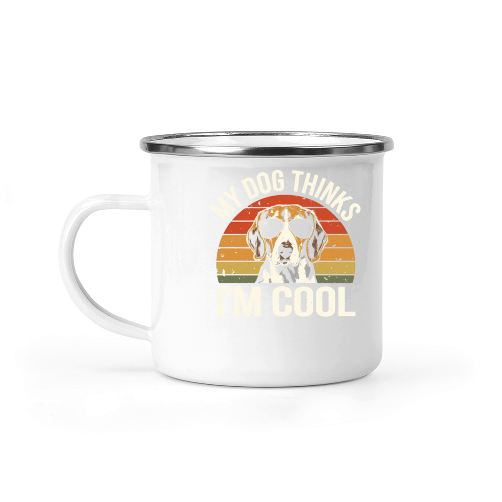Beagle My Dog Thinks Im Cool Camping Mug