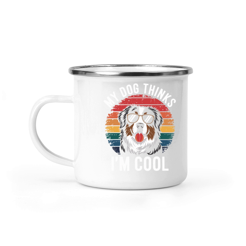 Benese Mountain Dog My Dog Thinks Im Cool Camping Mug