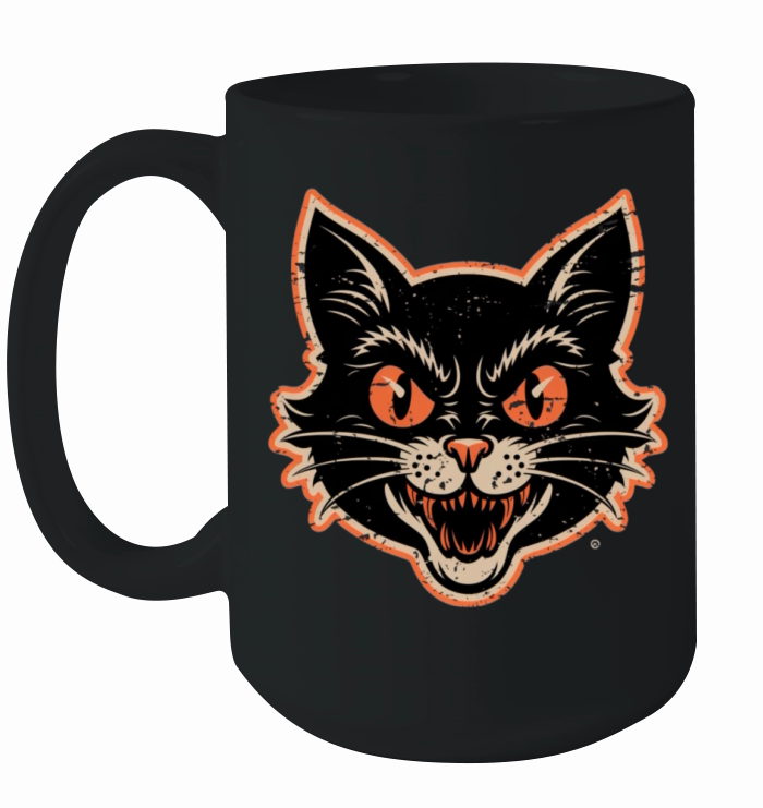 Halloween Horror Cat Ceramic Mug