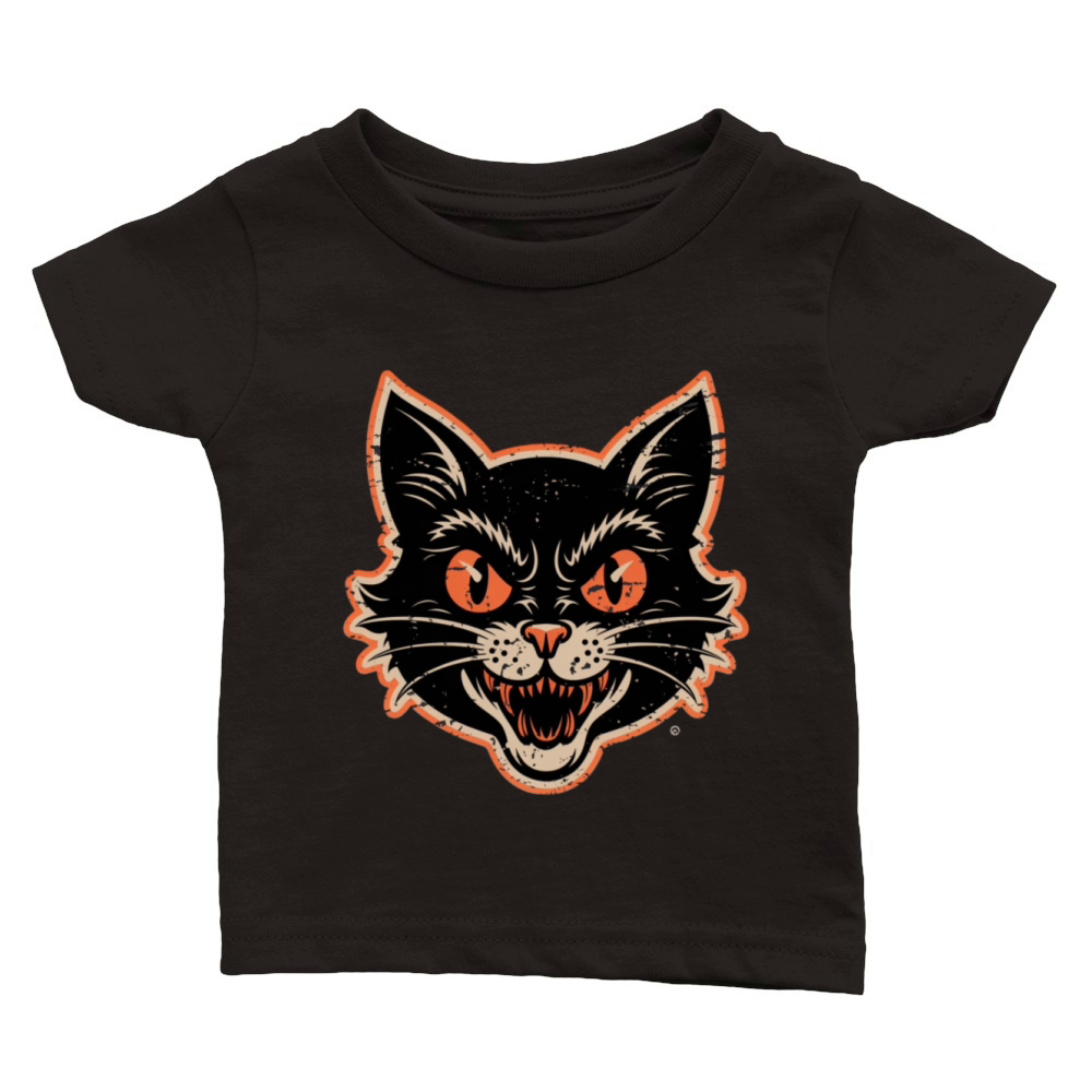 Halloween Horror Cat Classic Baby Crewneck T-shirt
