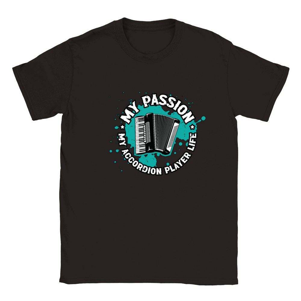 Accordion Player My Passion My Accordion Musician Classic Kids Crewneck T-shirt