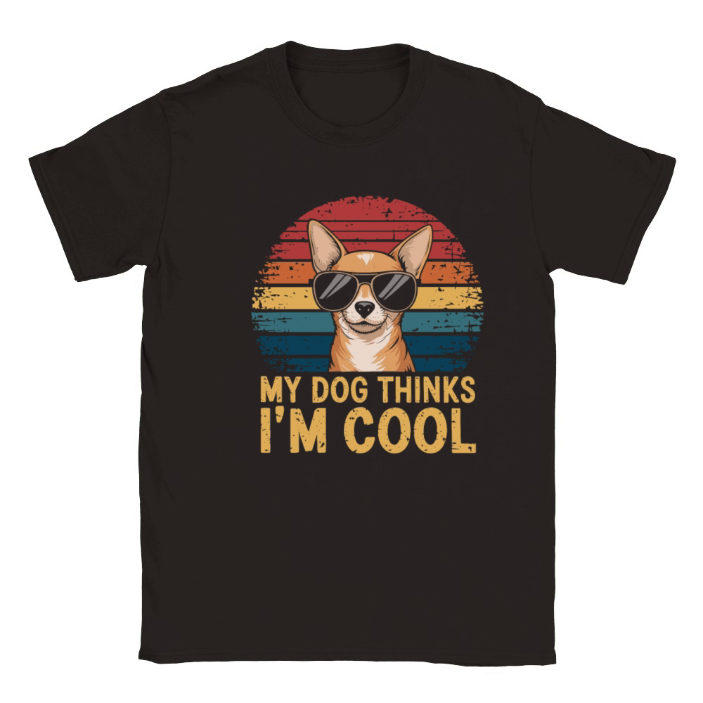 Chihuahua My Dog Thinks Im Cool Classic Kids Crewneck T-shirt