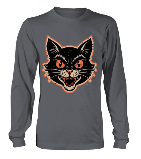Halloween Horror Cat Long sleeved Unisex