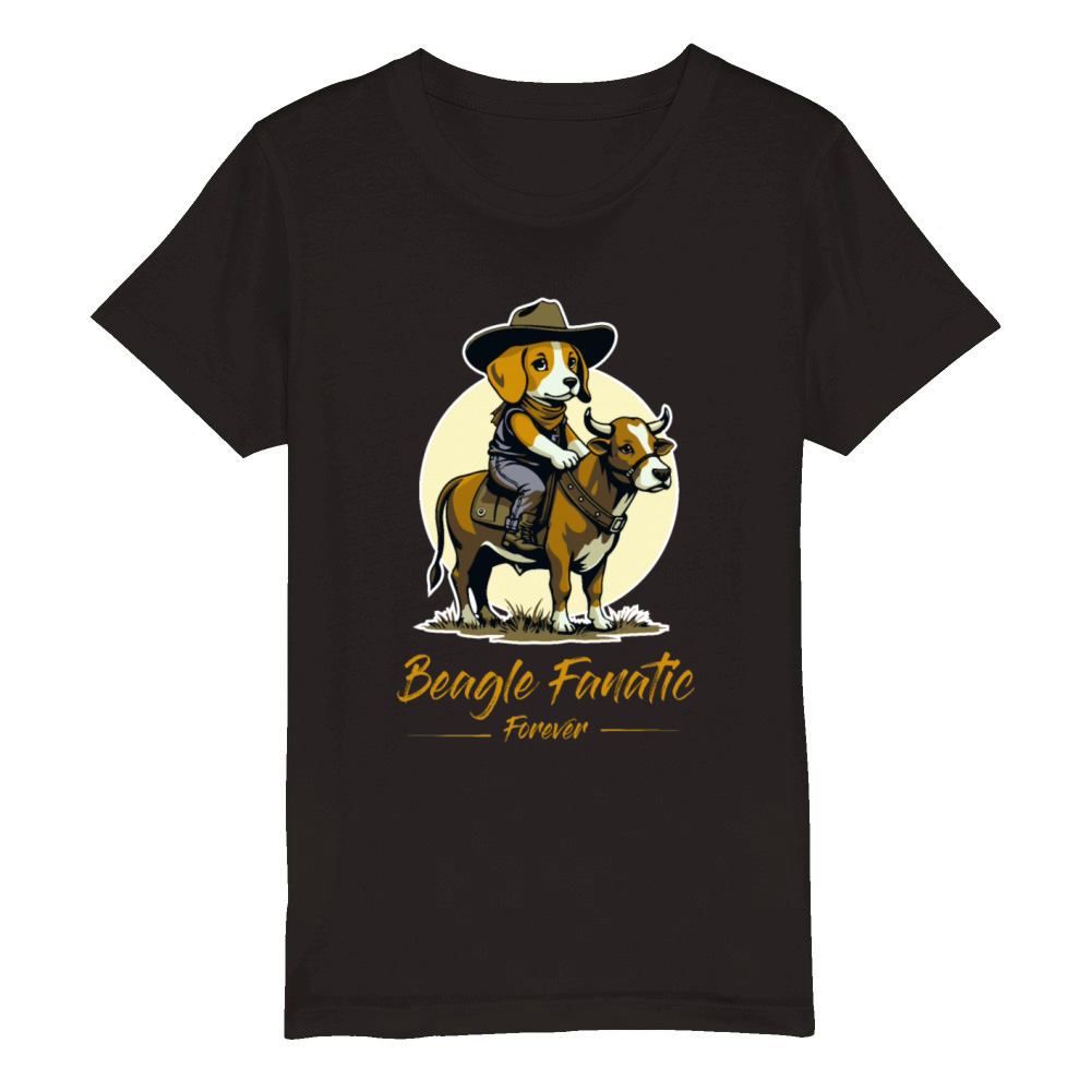 Beagle fanatic forever Organic Kids Crewneck T-shirt