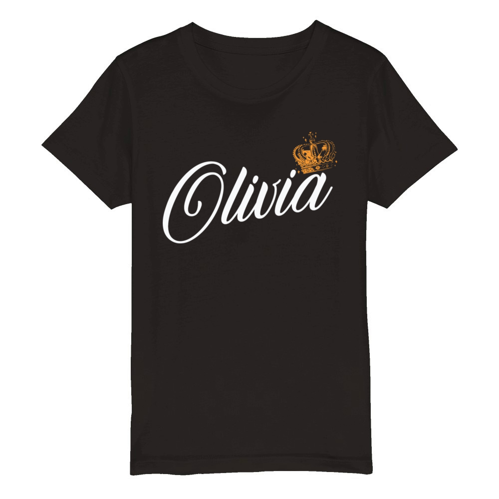 Olivia Name for Women Kids Toddlers - Olivia Organic Kids Crewneck T-shirt