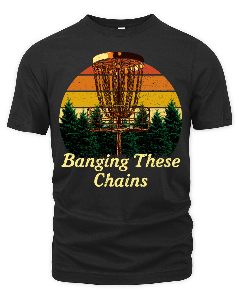 Banging These Chains Disc Golf Funny Golfer Humor Organic Unisex T-shirt