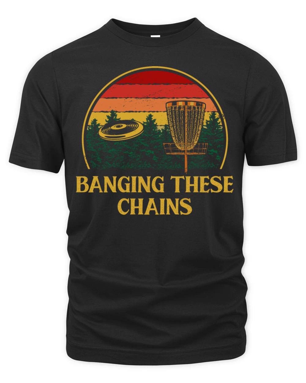 Banging These Chains Disc Golf Funny Golfer Humor Organic Unisex T-shirt