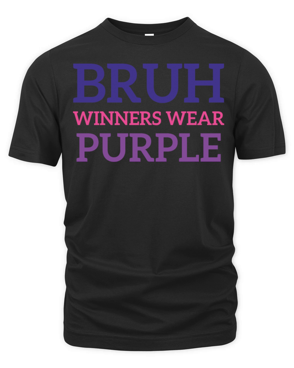 Bruh Winners Wear Purple Vintage Retro Bold 80s Organic Unisex T-shirt
