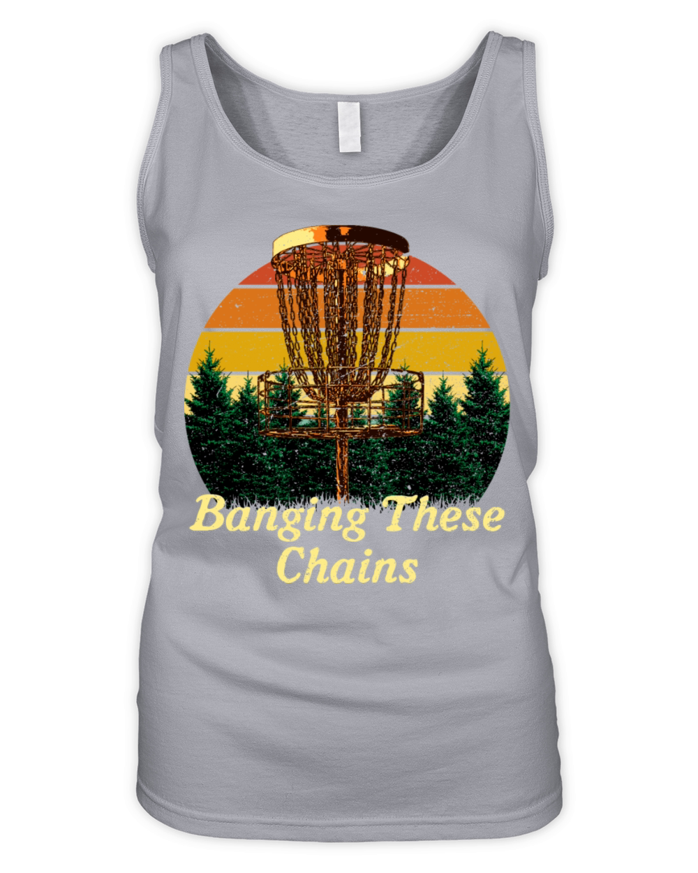 Banging These Chains Disc Golf Funny Golfer Humor Organic Women's Tank Top
