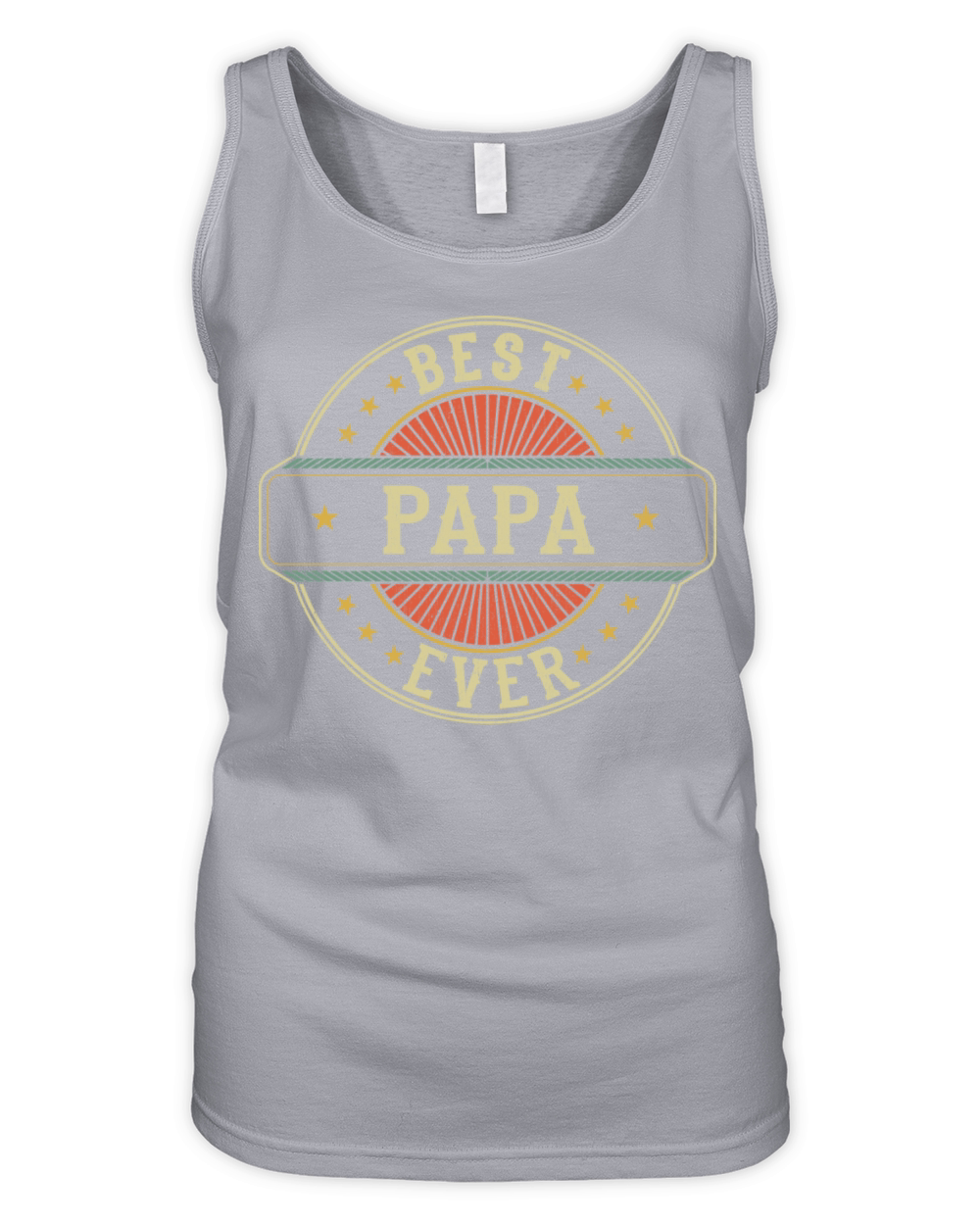 Best Papa Ever Retro Vintage Dad Fathers Day Organic Women's Tank Top