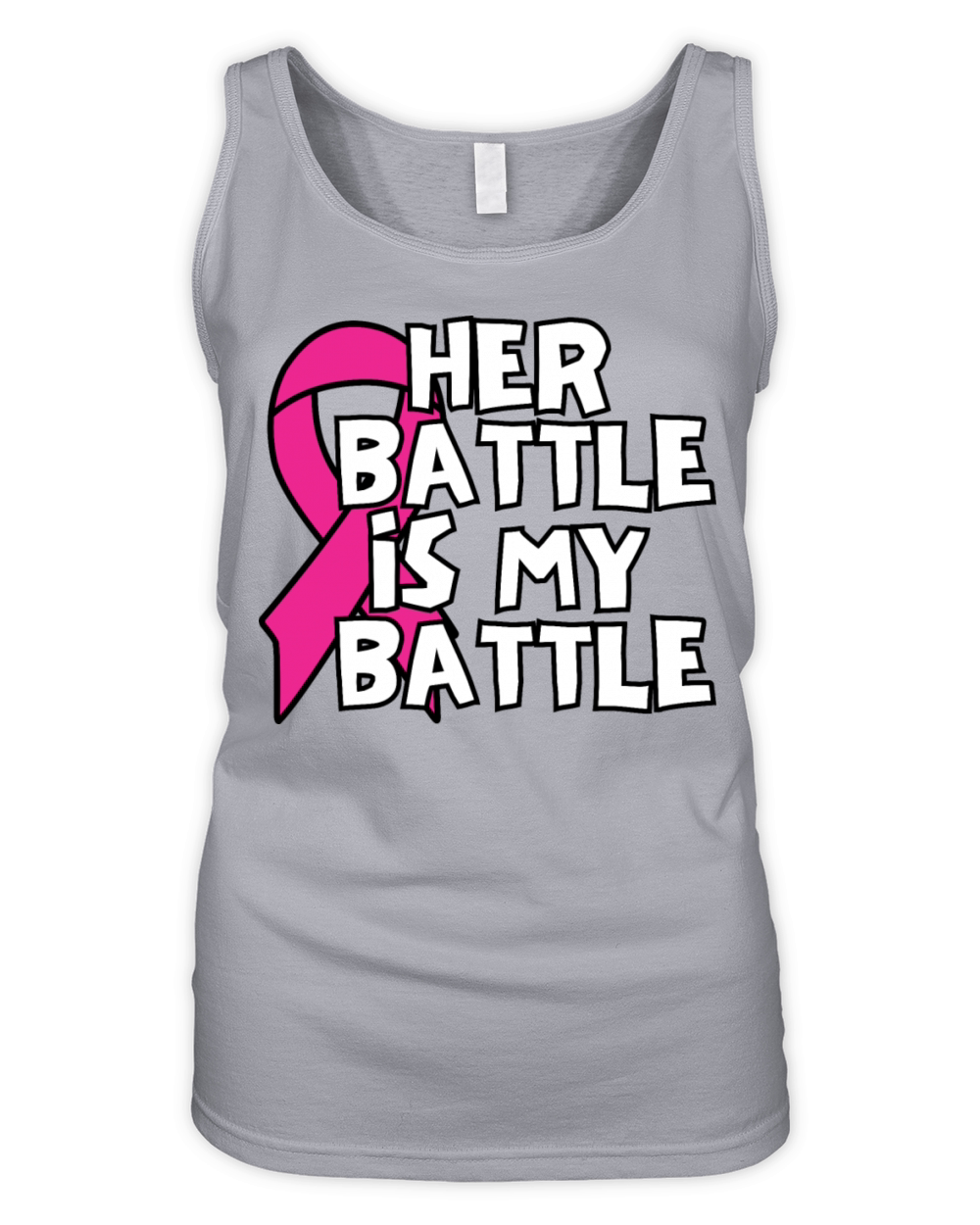 Her Battle Is My Battle Breast Cancer Organic Women's Tank Top