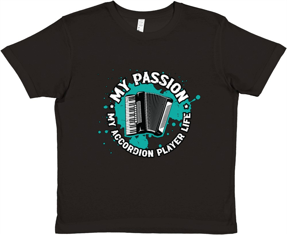Accordion Player My Passion My Accordion Musician Premium Kids Crewneck T-shirt