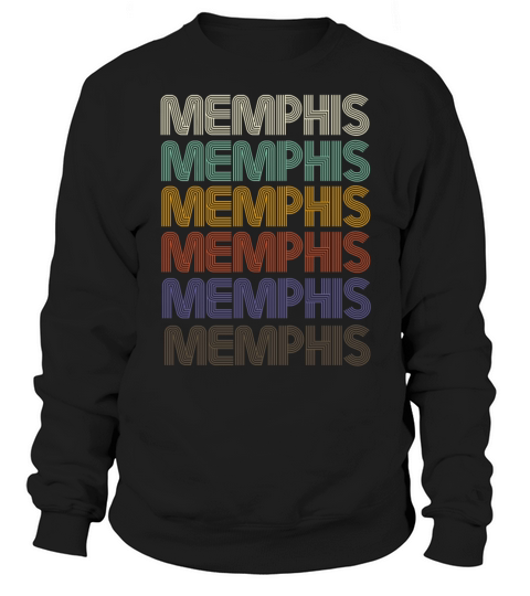MEMPHIS First Name Retro Pattern Vintage Stylet Sweatshirt Unisex