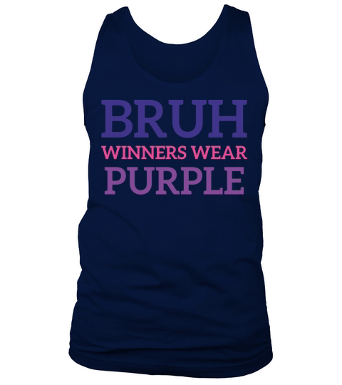 Bruh Winners Wear Purple Vintage Retro Bold 80s Tank Top Unisex