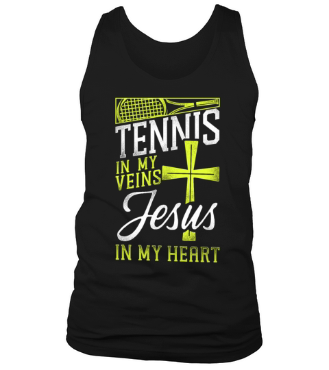 Funny Tennis Player Racket Jesus Tank Top Unisex