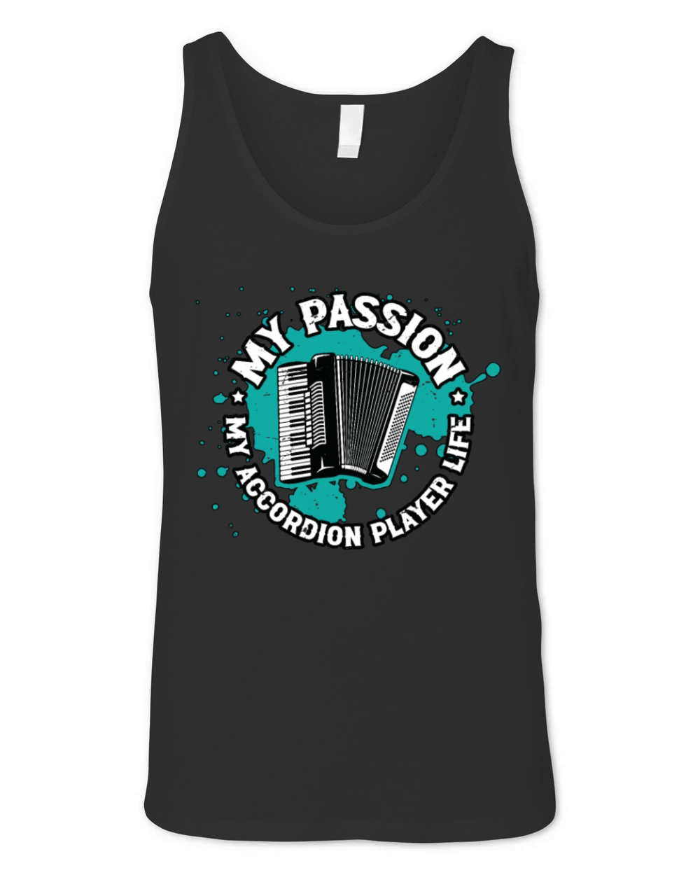 Accordion Player My Passion My Accordion Musician Unisex Jersey Tank
